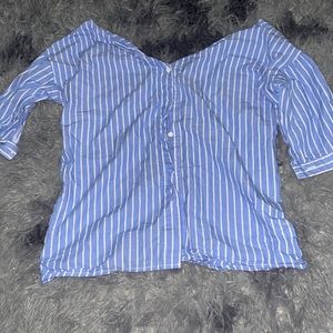 Off shoulder button up